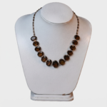 Brown Topaz Crystal Collet Necklace